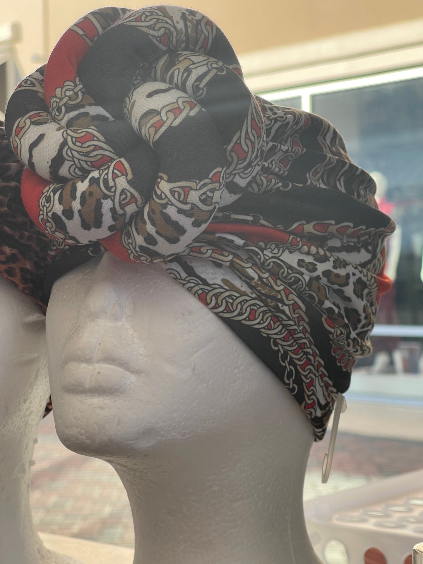 Leopard/ Chain Turban