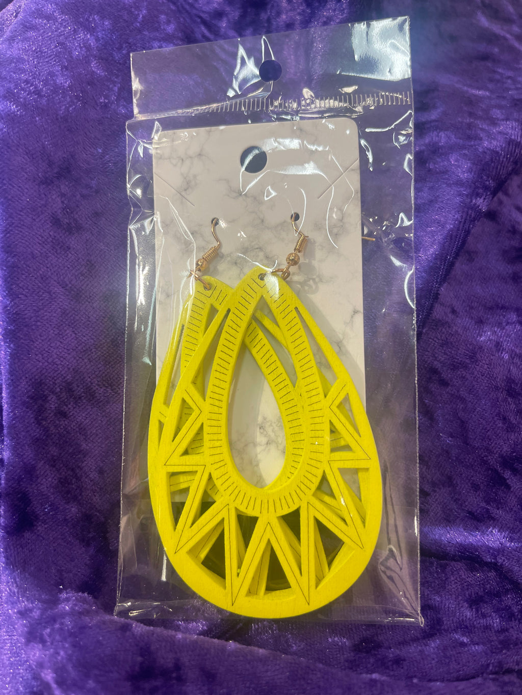 Wooden Teardrop Earrings [Multiple Variants]