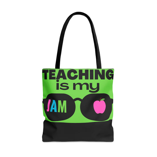 "Teaching is my Jam" [Lime]- Tote Bag