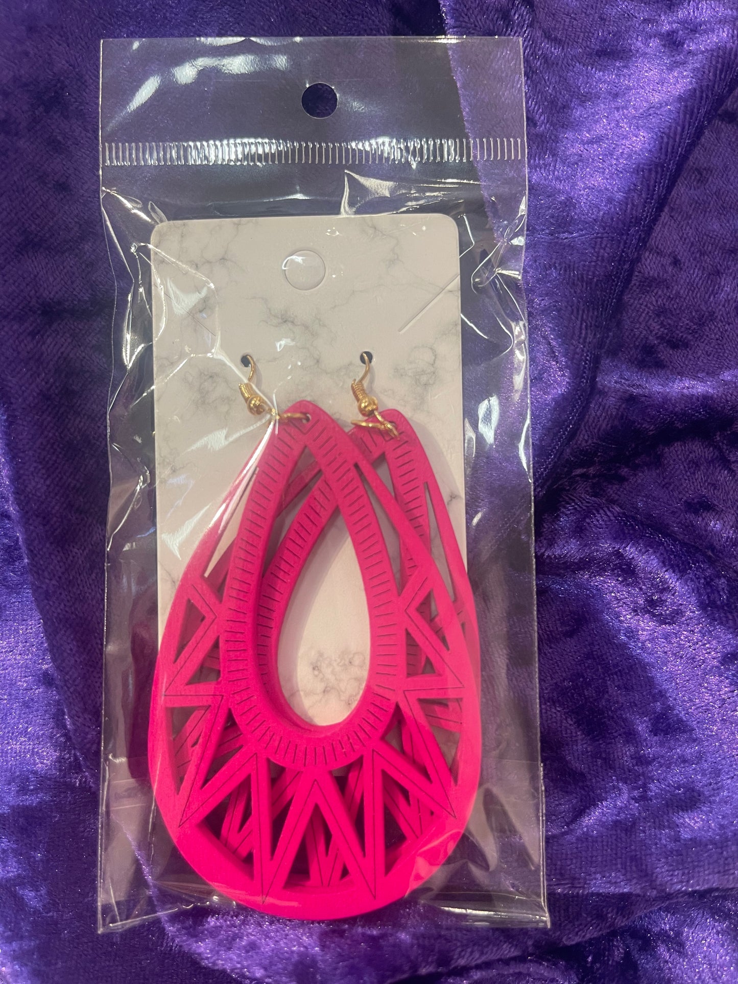 Wooden Teardrop Earrings [Multiple Variants]