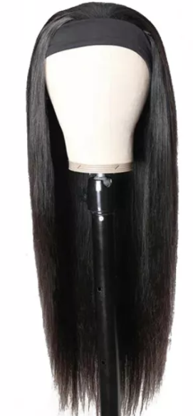 14 inch Headband Wig-- Straight Human Hair