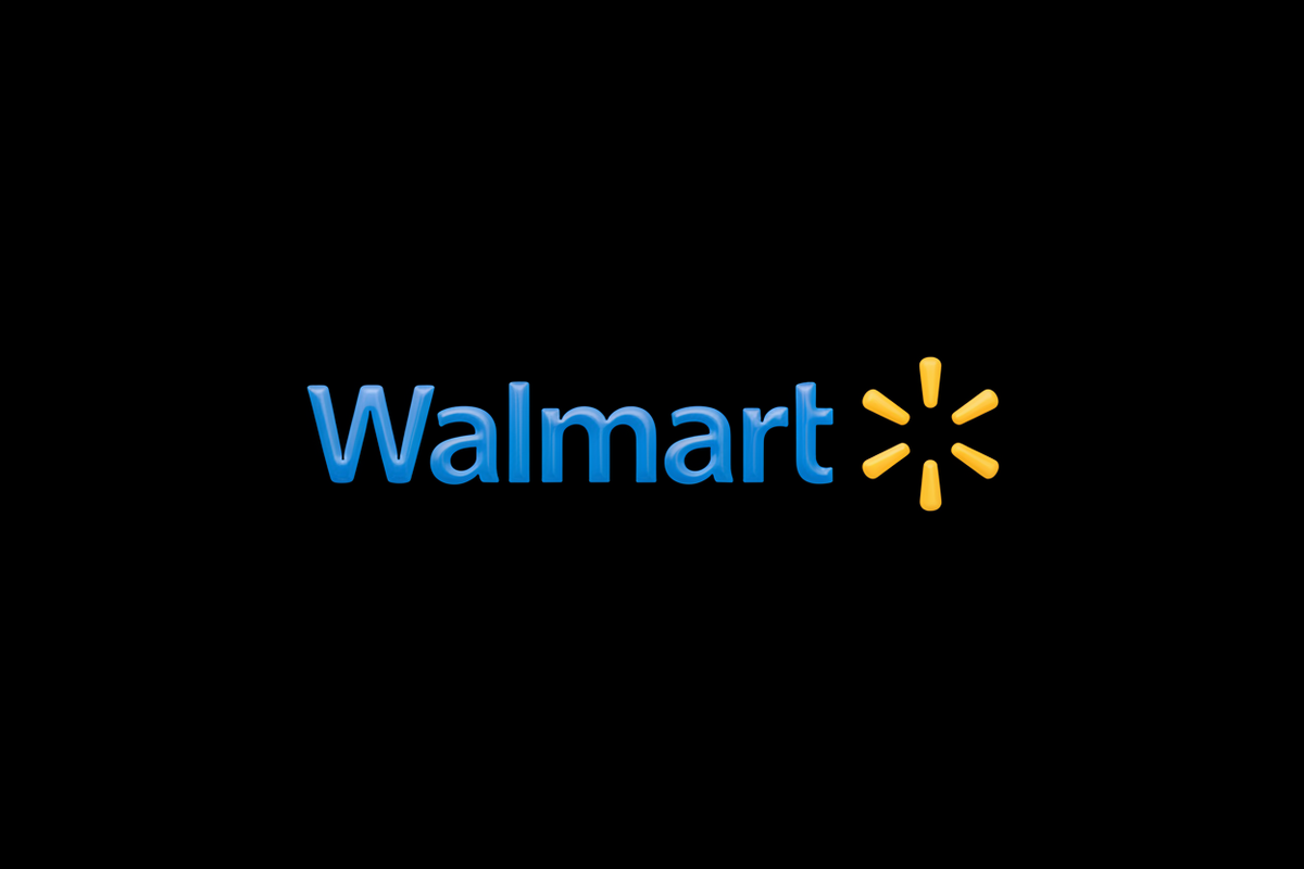 Black background walmart logo