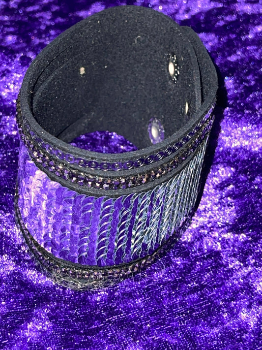 Black Sequin Snap Bracelet