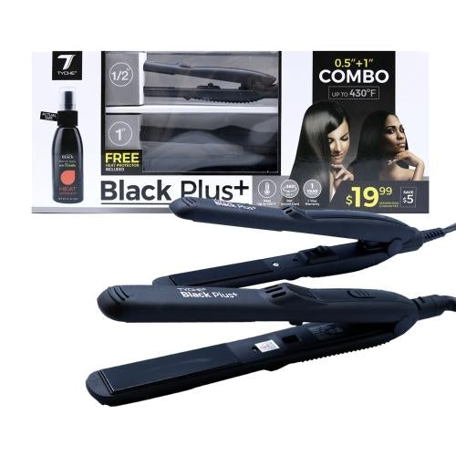 Ceramic Flat Irons- 2 pack- 1” & 1/2”