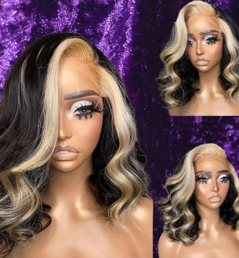 613 Skunk Stripe 12” Human Hair Wig