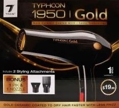 Ceramic Ionic Hair Dryer- Typhoon 1950 Gold