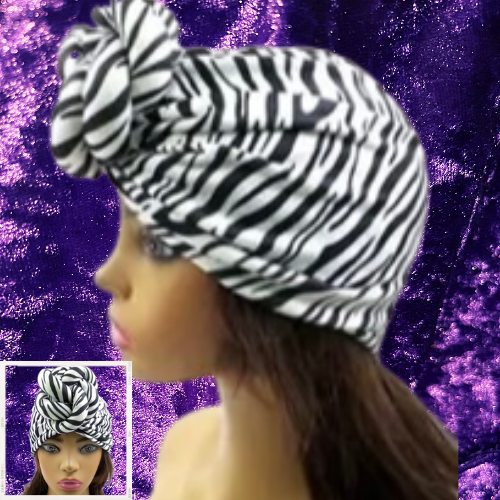 Zebra Print Turban