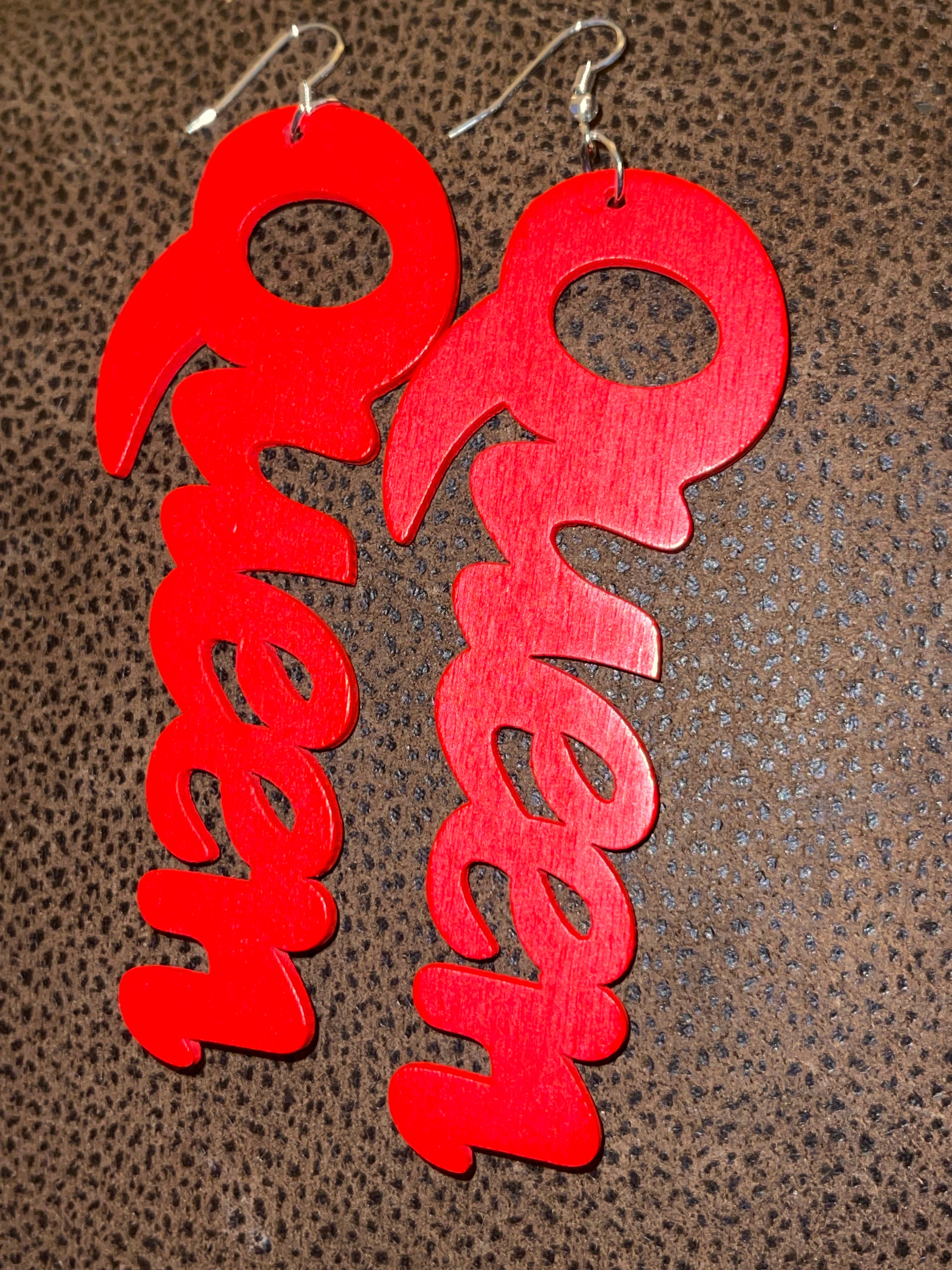 “Queen” Wooden Earrings