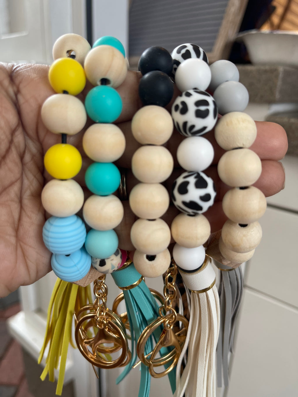 Handmade Bracelet Keychain & Badge Holders