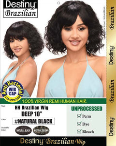 Destiny Human Hair Brazilian Wig - Deep 10"