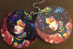 Colorful Afrocentric Circle Earrings