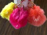 Furry Pom Pom Keychain