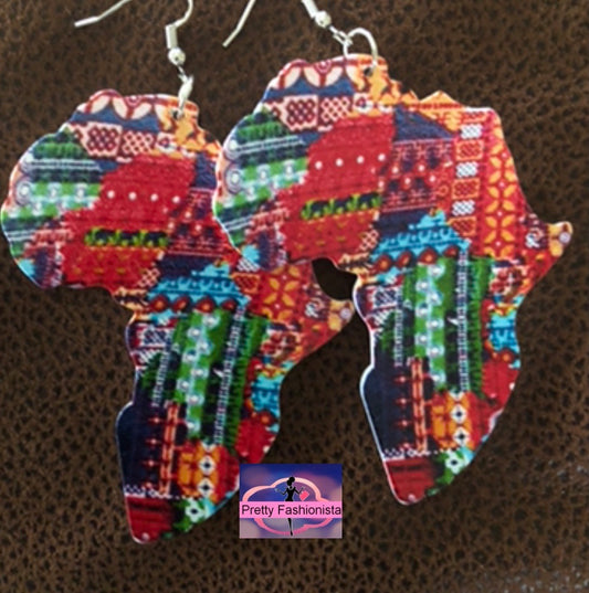 Africa Shaped Earrings