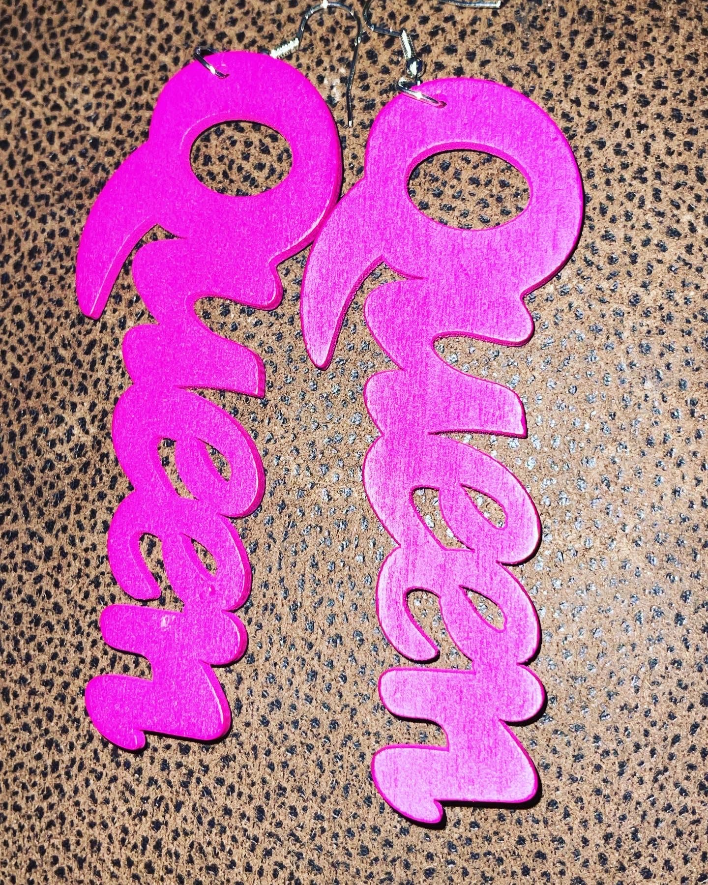 “Queen” Wooden Earrings
