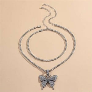 Crystal Butterfly Necklace [4 Variants]