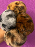 Animal Print Pom Pom Keychain