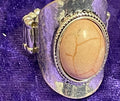 Silver with Tan Stone Ring