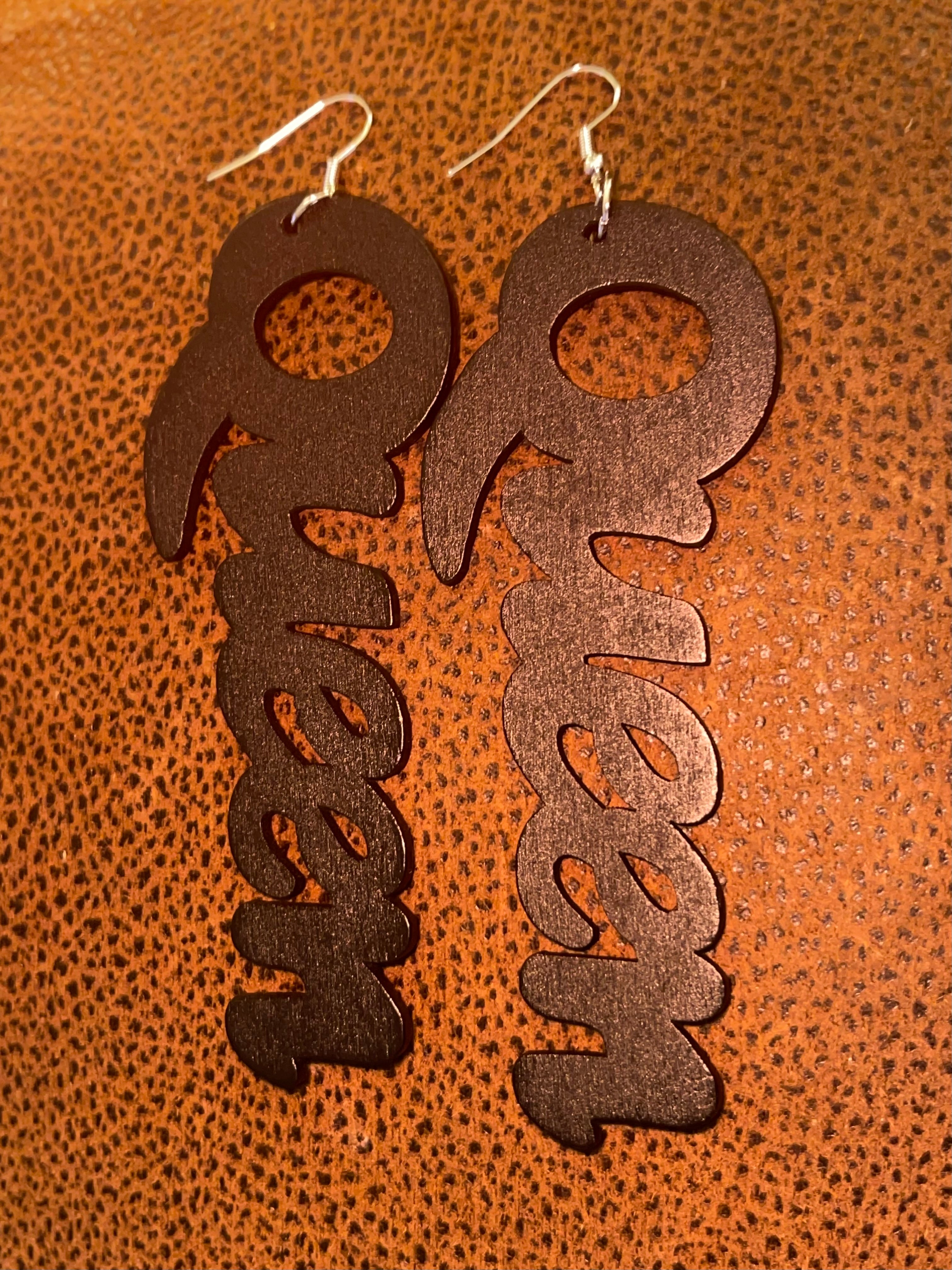 “Queen” Wooden Earrings