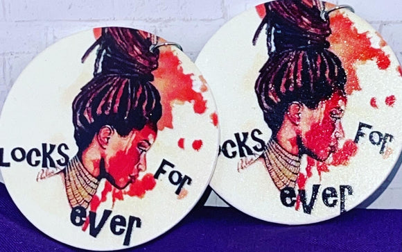 “Locks for ever” Circle Earrings