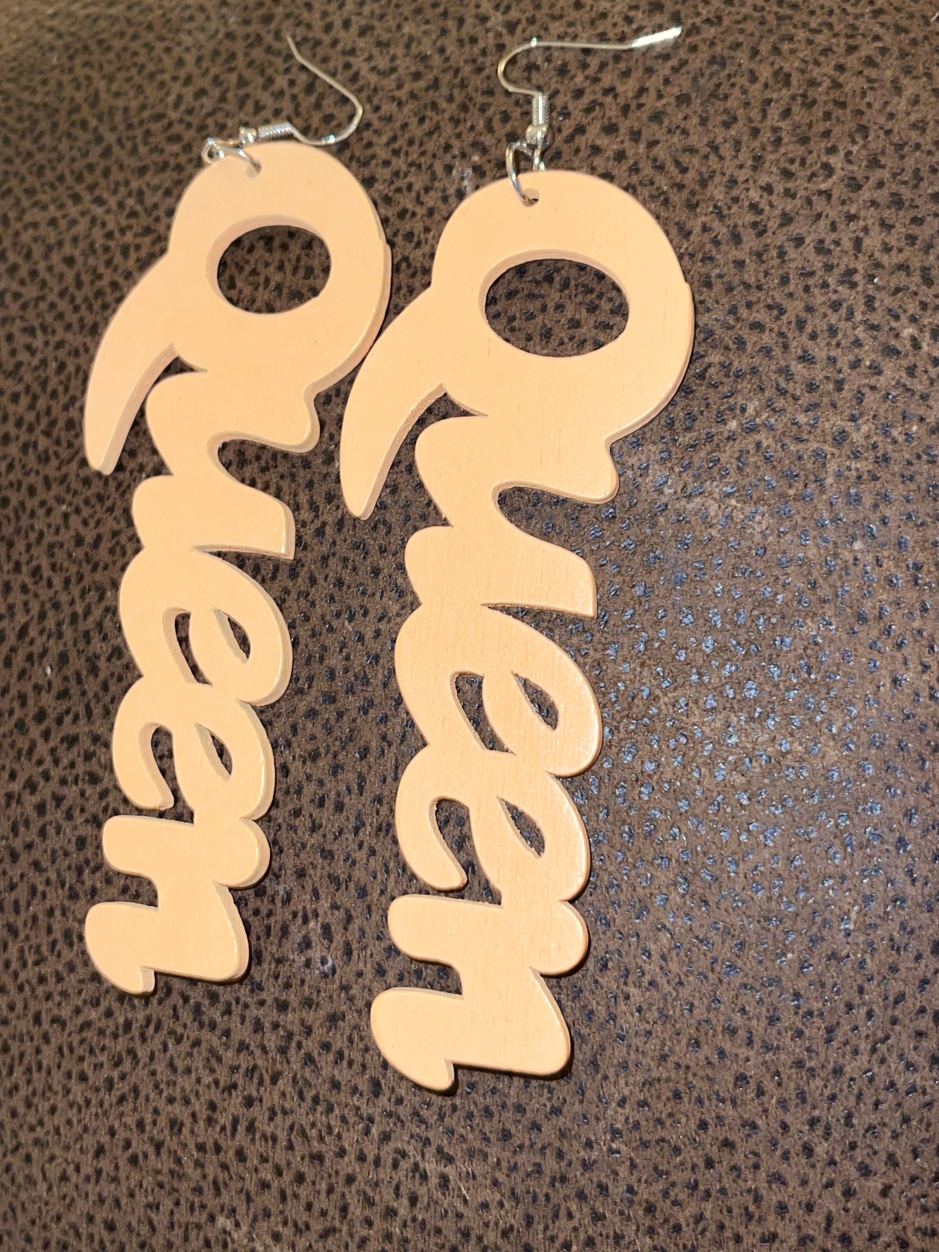 “Queen” Wooden Earrings