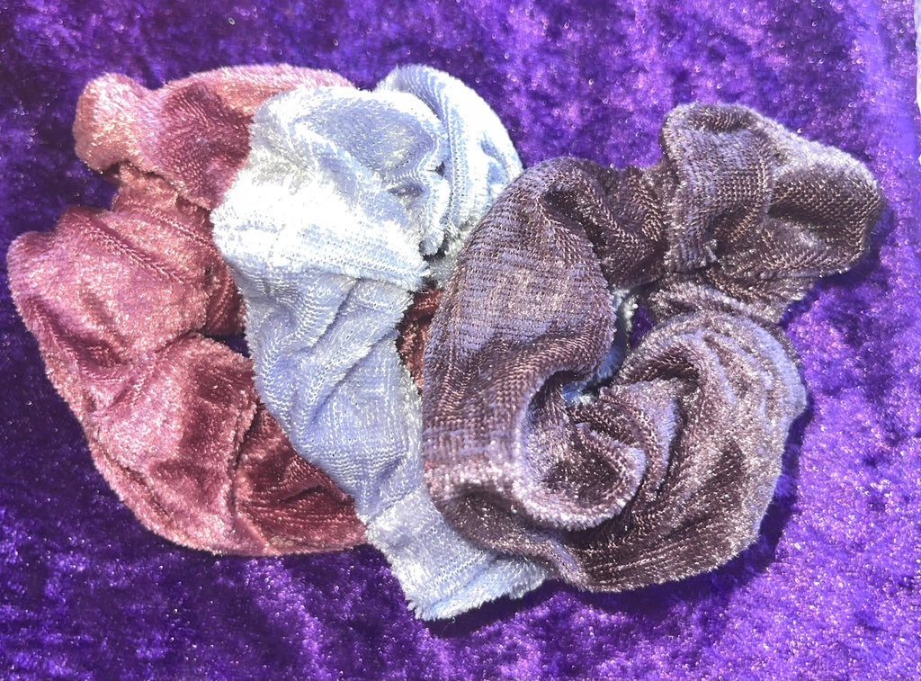 Velvet Scrunchie Set- 3 scrunchies for $1