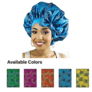 Jumbo bonnet with large bow [5 variants]