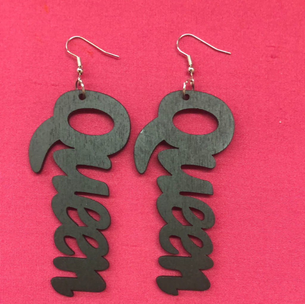 “Queen” Wooden Earrings