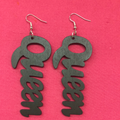 “Queen” Wooden Earrings