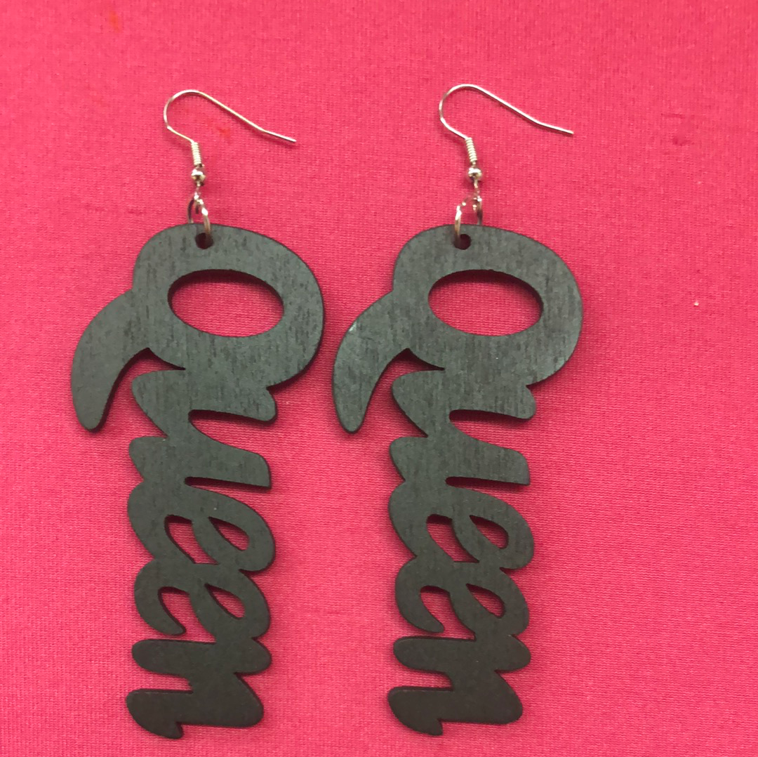 “Queen” Wooden Earrings
