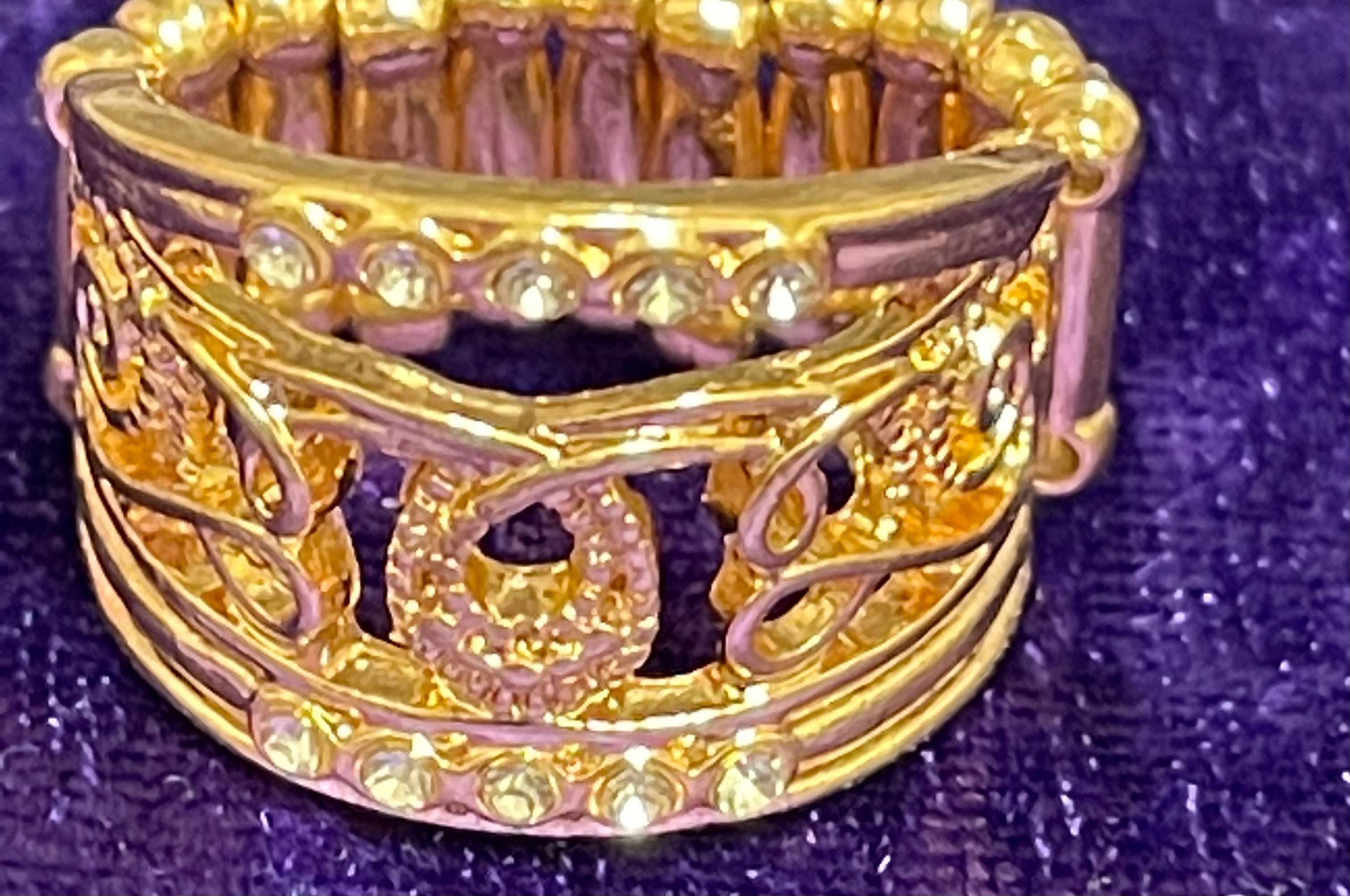 Gold with Pendulum and Diamond Encrusted Ring