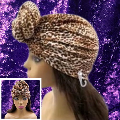 Cheetah Print Turban