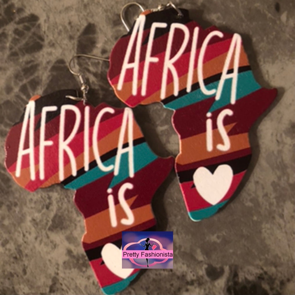 Africa Shaped Earrings