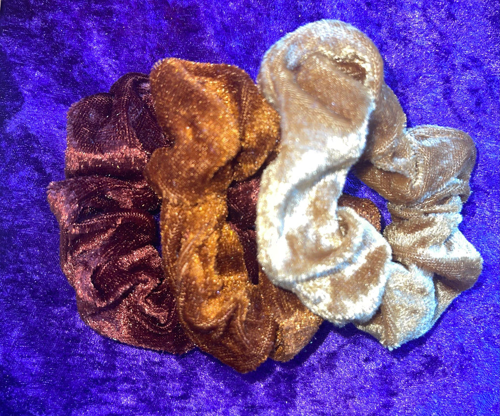 Velvet Scrunchie Set- 3 scrunchies for $1