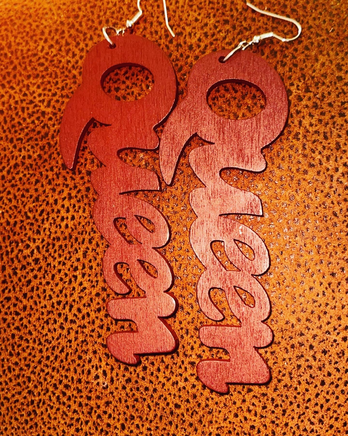 “Queen” Wooden Earrings